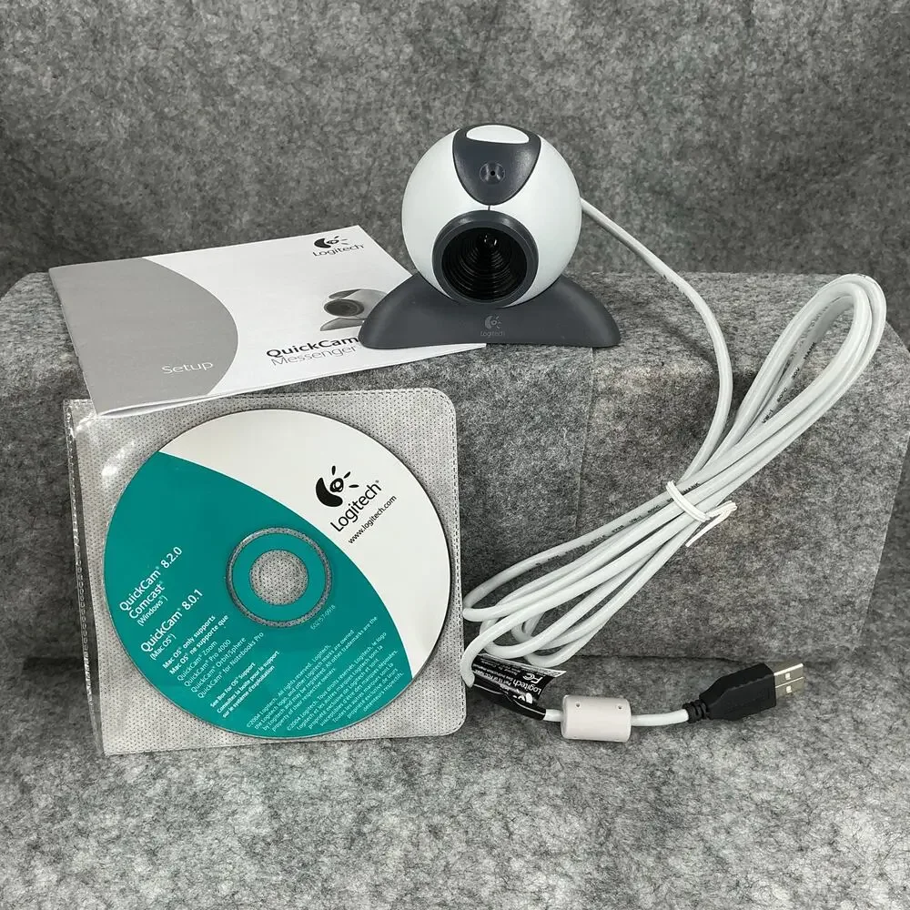 Logitech Comcast QC Messenger Web Cam With Box Manual CD 745
